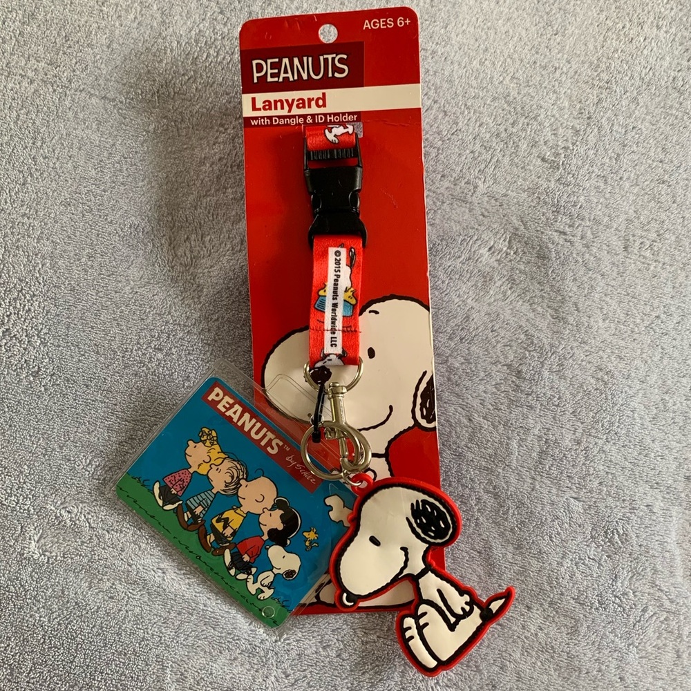 Peanuts Snoopy lanyard and ID holder
